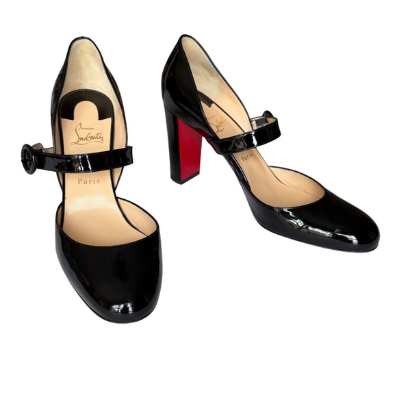 Christian Louboutin Black Patent Leather Mary Jane Size 11.5 (41.5) - Picture 6 of 9